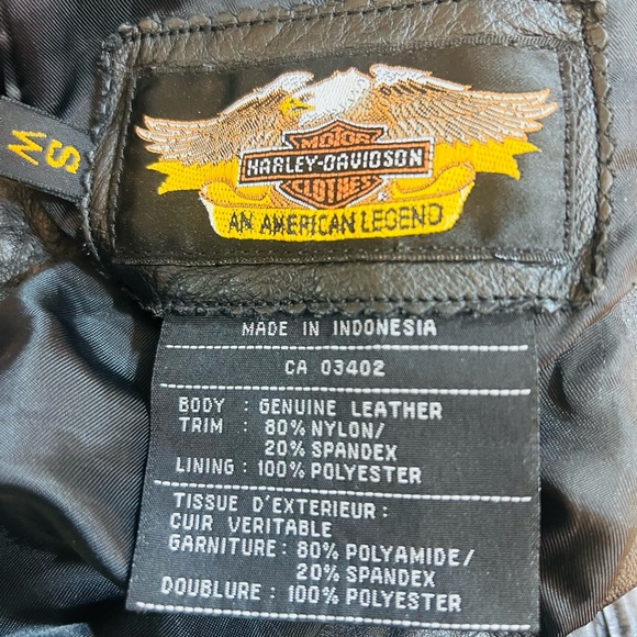 Harley-Davidson Black leather chaps. Small - Picture 8 of 11